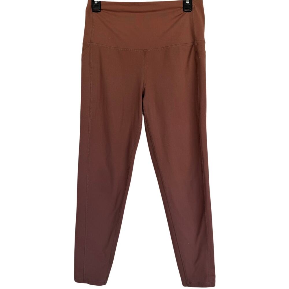DSG Brown High Rise Pocket Athletic Leggings Activewear Pants
